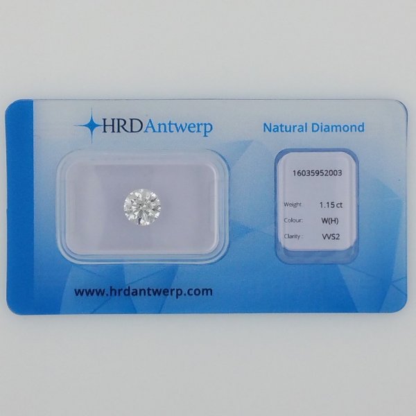 Natural diamond - 1.15 carat H/VVS2