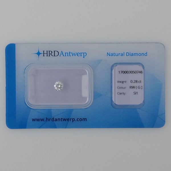 Natural diamond - 0.28 carat G/SI1